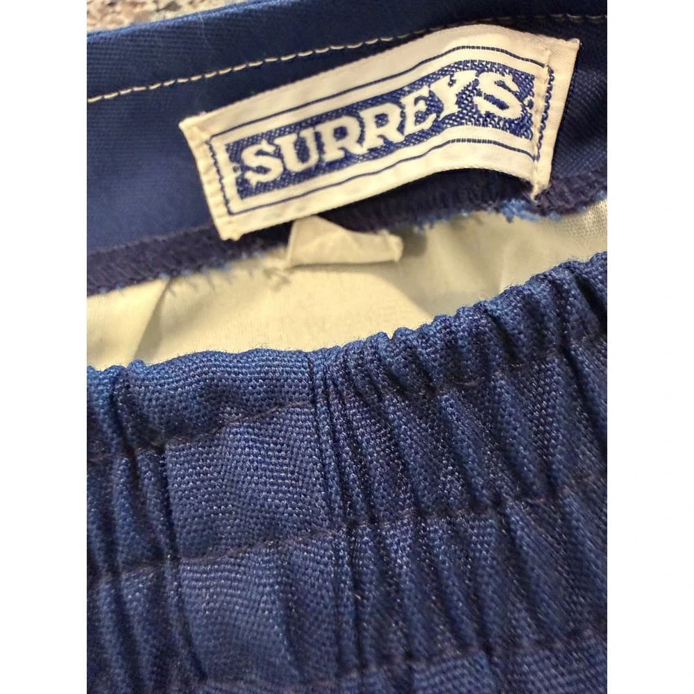 Vintage John Weitz State O Maine Pool Pants Mens 34 Navy Blue Swim Trunks Cargo
